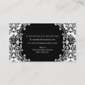 金ゴールドダマスクヘアサロンスタイリスト名刺 名刺 (裏面)