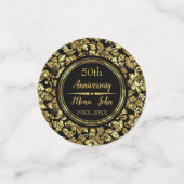 金ゴールドダマスク及び金ゴールドグリッター分周器 コンフェッティ (スモール正面)