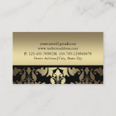 金ゴールドダマスク名刺 名刺 (裏面)