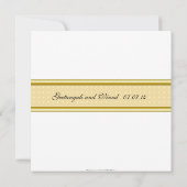 金ゴールドダマスク織ヒンドゥー結婚ズの 招待状 (裏面)