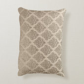 金ゴールドダマスク長方形枕 アクセントクッション (裏面(縦))