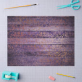 金ゴールドダマスクonパープルウッドデコップページ 薄葉紙 (クラフト)