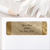 金ゴールドダマスコシルクポ結婚スラベル ラベル (インサイチュ)