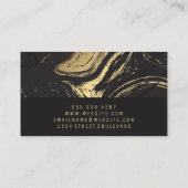 金ゴールドダークグレー大理石 |エグゼクティブシグネチャーシリーズ 名刺 (裏面)