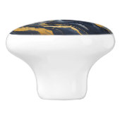 金ゴールドダークマーブルパターン セラミックノブ (側面)