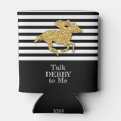 金ゴールドダービーレースホース白黒ストライプ 缶クーラー (裏面)