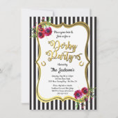 金ゴールドダービー競馬パーティの招待状 招待状 (正面)