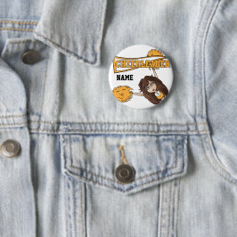 金ゴールドチアリーダーかわいい女の子 |カスタマイズ 缶バッジ