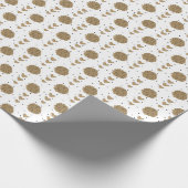 金ゴールドチアリーダーPOMポム&ハートパターン ラッピングペーパー (角)