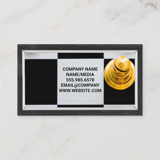 金ゴールドチェスの駒 名刺 (裏面)