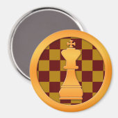 金ゴールドチェス駒 マグネット (正面/裏面)