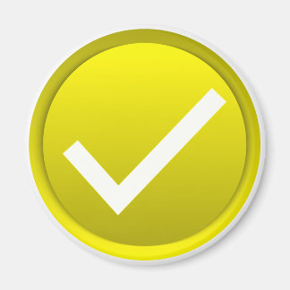 金ゴールドチェックマーク記号 マグネット