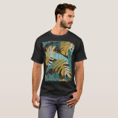 金ゴールドチェーン離れカーテン Tシャツ (正面フル)