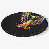 金ゴールドチェーン1ドリップ#1 1歳の誕生日パーティー ペーパープレート (アングル)