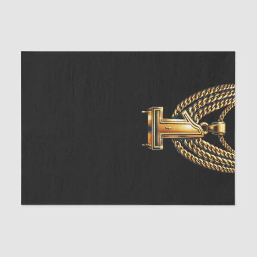 金ゴールドチェーン1ドリップ#1 1歳の誕生日パーティー 薄葉紙 (正面)