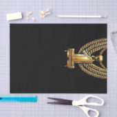 金ゴールドチェーン1ドリップ#1 1歳の誕生日パーティー 薄葉紙 (クラフト)