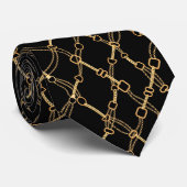 金ゴールドチェーン(黒) かわいらし ネクタイ (ロール)