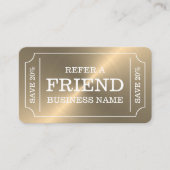 金ゴールドチケットスタイル紹介カード エンクロージャーカード (正面)