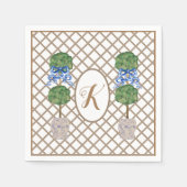 金ゴールドチノイスリージンジャージャーストピアリーバスケット スタンダードカクテルナプキン (正面)