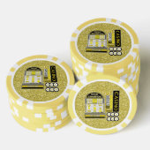 金ゴールドチャンピオンスロットカジノフェイクグリッター ポーカーチップ (積み重ね)