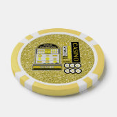 金ゴールドチャンピオンスロットカジノフェイクグリッター ポーカーチップ (シングル)