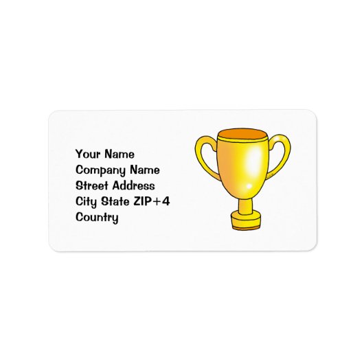 金ゴールドチャンピオントロフィー ラベル (正面)