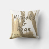 金ゴールドチューリップ花フローラ結婚の形見 クッション (裏面)