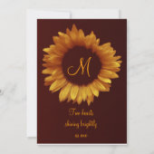 金ゴールドチョコレートひま結婚わりのプレミアムメタリック 招待状 (裏面)