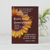 金ゴールドチョコレートひま結婚わりのプレミアムメタリック 招待状 (スタンド正面)