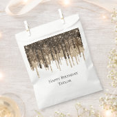 金ゴールドチョコレートアイスクリームグリッタードリップ誕生日 フェイバーバッグ (クリップ留めされた状態)