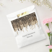 金ゴールドチョコレートアイスクリームグリッタードリップ誕生日 フェイバーバッグ (封をした状態)