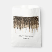 金ゴールドチョコレートアイスクリームグリッタードリップ誕生日 フェイバーバッグ (正面)