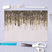 金ゴールドチョコレートアイスクリームグリッタードリップ誕生日 薄葉紙 (クラフト)