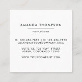 金ゴールドチーターのスキンブラシストローク スクエア名刺 (裏面)