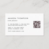 金ゴールドチーターのスキンブラシストロークQRコード 名刺 (裏面)