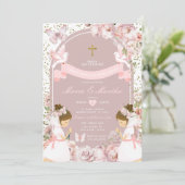 金ゴールドツイン祈ガール初の聖餐式フローラ 招待状 (スタンド正面)