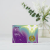 金ゴールドツインDRAGONS /紫の緑のライトウェーブ 名刺 (スタンド正面)