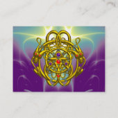 金ゴールドツインDRAGONS /紫の緑のライトウェーブ 名刺 (裏面)