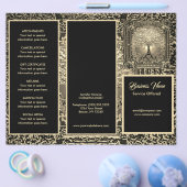 金ゴールドツリーとブラックメニューと価格 チラシ (シングル)