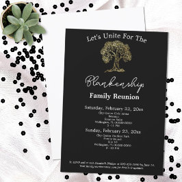 金ゴールドツリーアートワークファミリー懇親会2日テンプレート 招待状