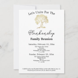 金ゴールドツリーアートワークファミリー懇親会2日テンプレート 招待状