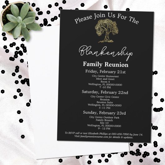 金ゴールドツリーアートワークファミリー懇親会3日招待状 招待状