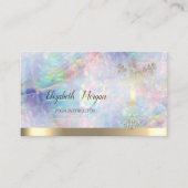 金ゴールドツリーウィメンオペルシルエットヨガインストラクター 名刺 (正面)