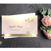 金ゴールドツリーウィメンシルエットヨガインストラクター 名刺