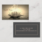 金ゴールドツリーウィメンシルエットロータス 名刺 (正面/裏面)