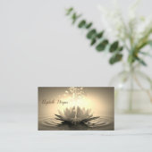 金ゴールドツリーウィメンシルエットロータス 名刺 (スタンド正面)