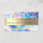 金ゴールドツリーエレガントヨガインストラクターOpalホログラフィック 名刺 (裏面)