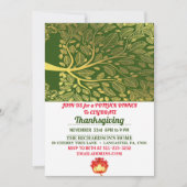 金ゴールドツリーオブライフ秋パンプキンサンクスディナー 招待状 (正面)