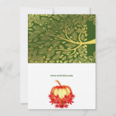 金ゴールドツリーオブライフ秋パンプキンサンクスディナー 招待状 (裏面)