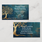 金ゴールドツリーカウンセリングセラピー心理療法 名刺 (正面/裏面)